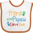 thumbnail image 3 of Inktastic Mimi and Papaw Love Me Boys or Girls Baby Bib, 3 of 4