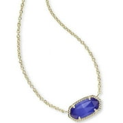 Kendra Scott Elisa Gold Pendant Necklace in Cobalt Cats Eye