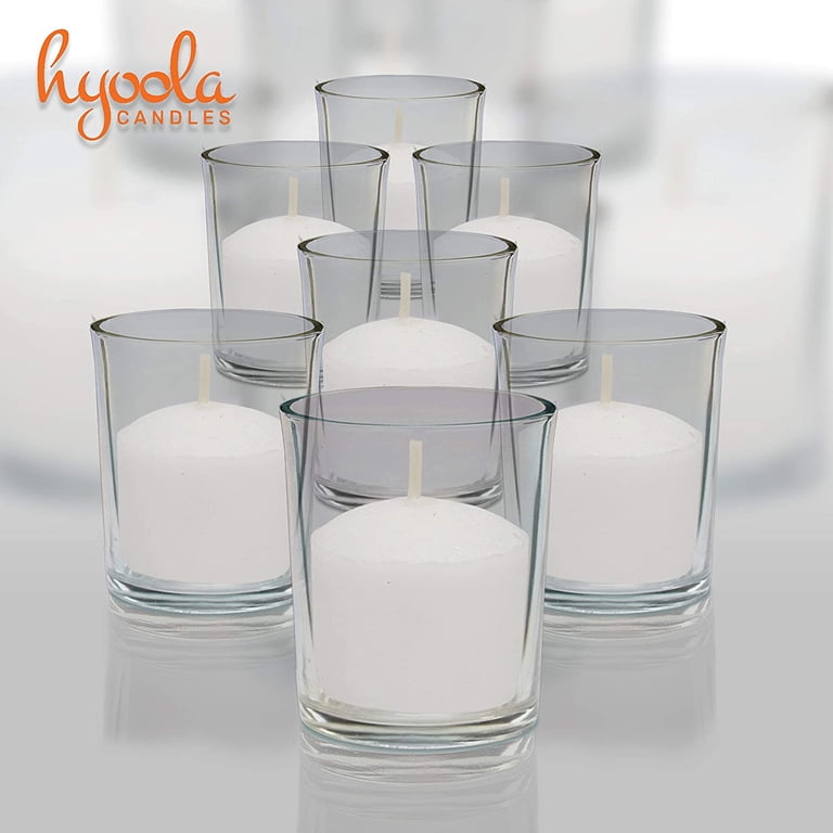Hyoola White Unscented Votive Candles, 100 Pack photo 4