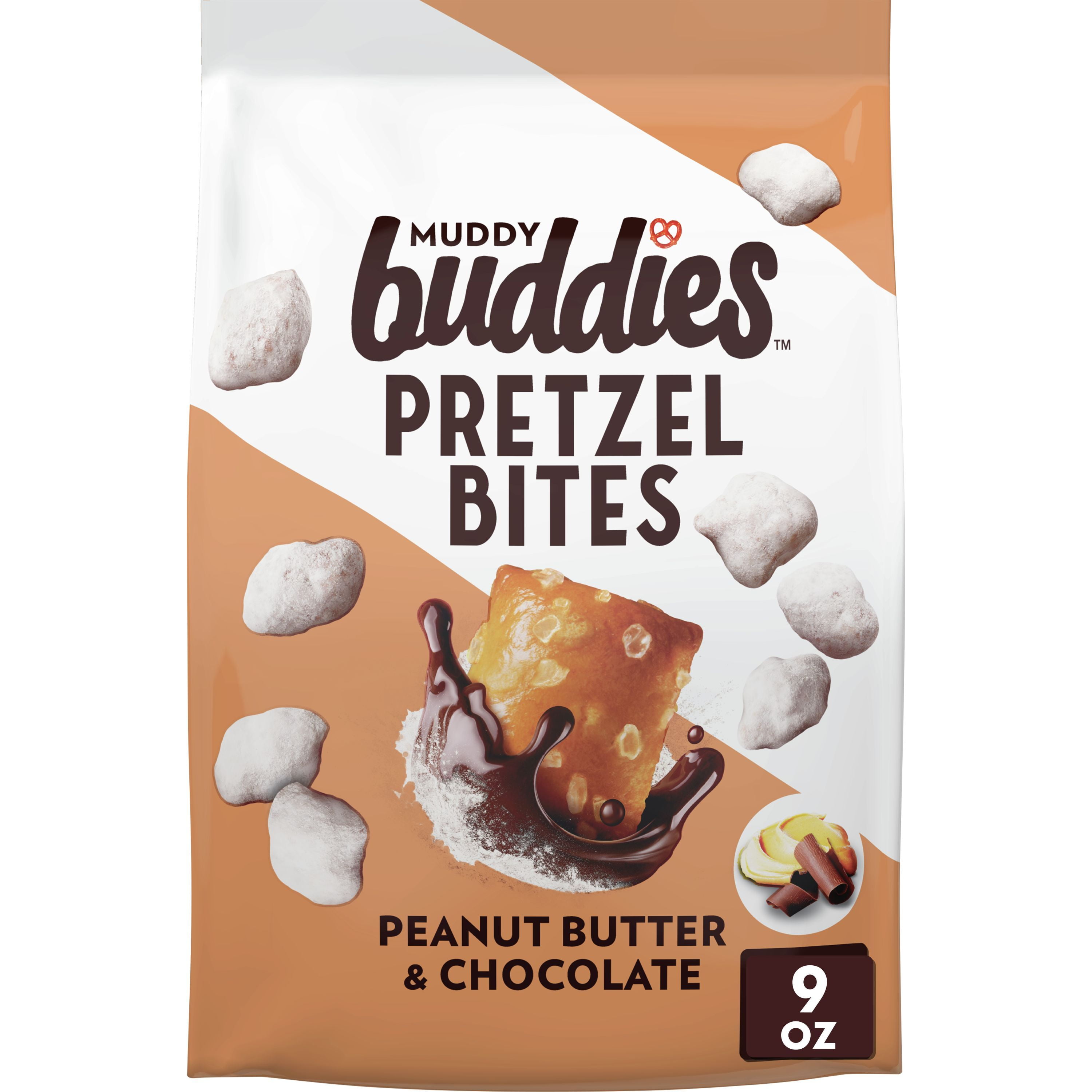 Chex Mix Muddy Buddies Pretzel Bites, Peanut Butter and Chocolate, 9 oz