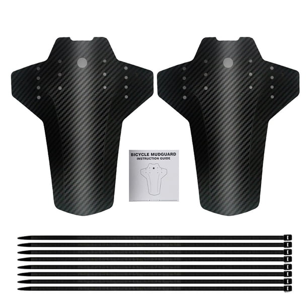 Soidarity Guardabarros de plástico para bicicleta de montaña, 2 uds., patrón de fibra de carbono, guardabarros para bicicleta de carretera, Dirtboard, Ciclismo Sin estándar Soidarity OD001154-01B