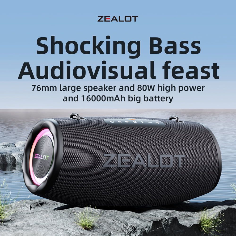 ZEALOT S87 BT Speaker Wireless Stereo Speaker with 80W Booming