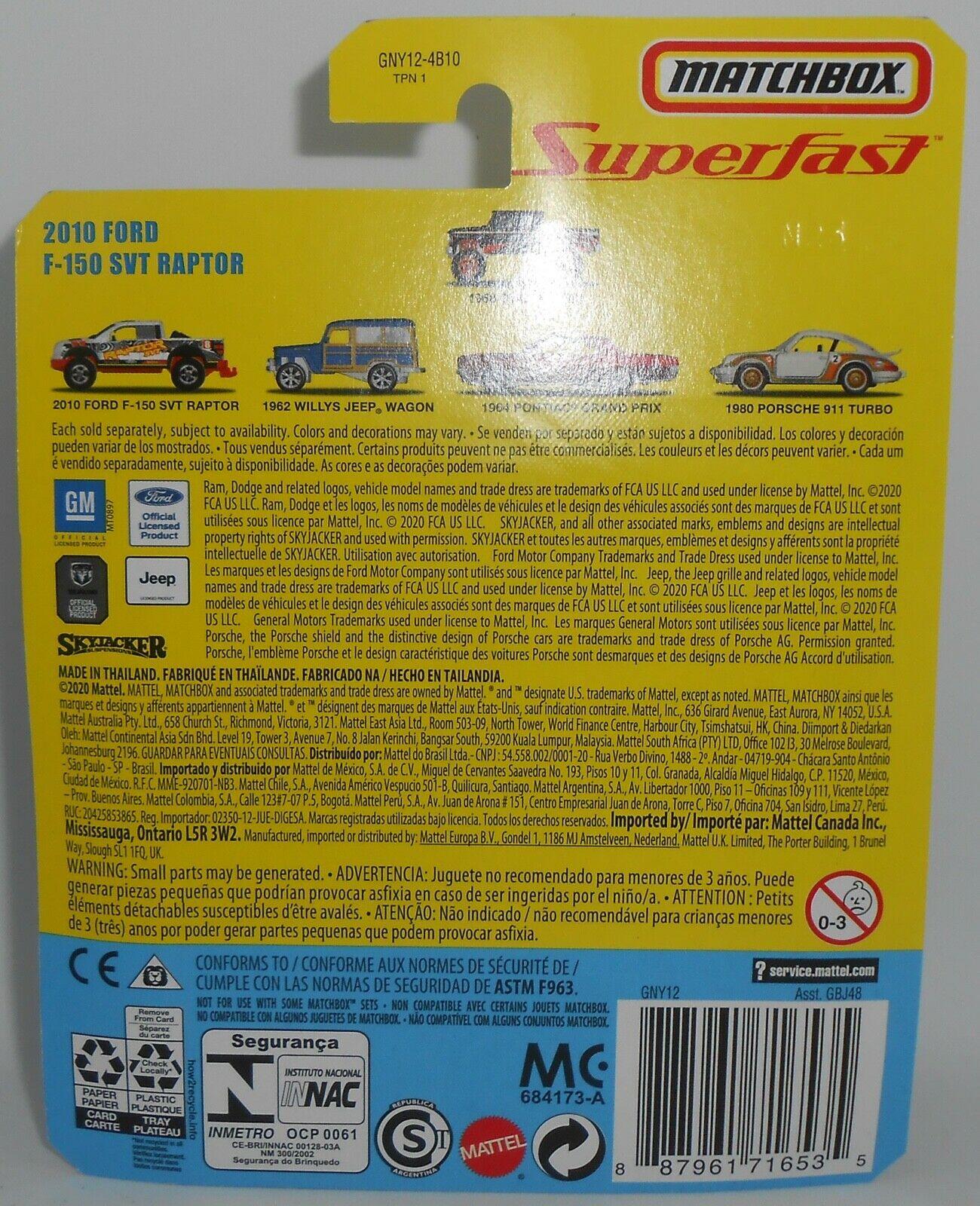 Matchbox Superfast 2010 Ford F-150 SVT Raptor Diecast Vehicle