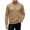 Khaki, variant on TKKCS Mens Mock Neck Sweatshirt Regular Fit Pullover Loungewear Long Sleeve Casual Tops Black XL