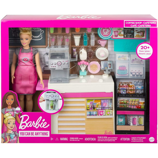 lecho sustantivo emparedado Barbie You Can Be Anything Coffee Shop - Walmart.com