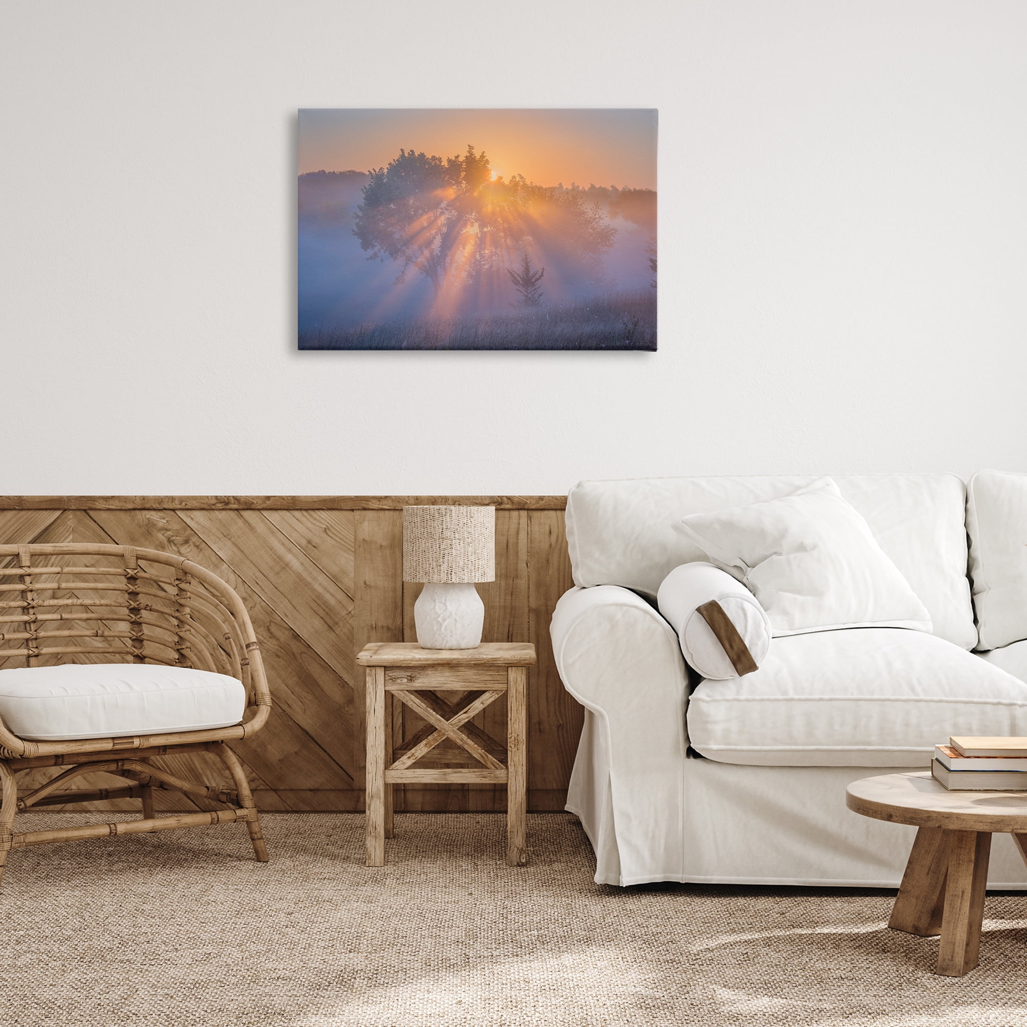 Stupell Industries Sun Rays Peeking Landscape Landscape & Nature Photography Wrapped Canvas Art Print Wall Art, 30 x 20