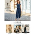 thumbnail image 3 of SHEWIN Outfits Sets for Women Textured Matching Set Sweatsuit Summer Crew Neck Cap Sleeve Tops Wide Leg Pants Basic Outfits, 3 of 9
