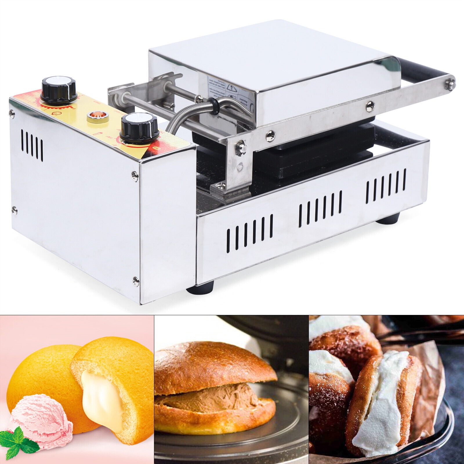 Panini Press Machine Maker, Electric Ice Cream Brioche Sandwich Panini
