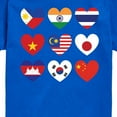 thumbnail image 3 of Instant Message - AAPI Heart Flags - Toddler And Youth Short Sleeve Graphic T-Shirt, 3 of 6