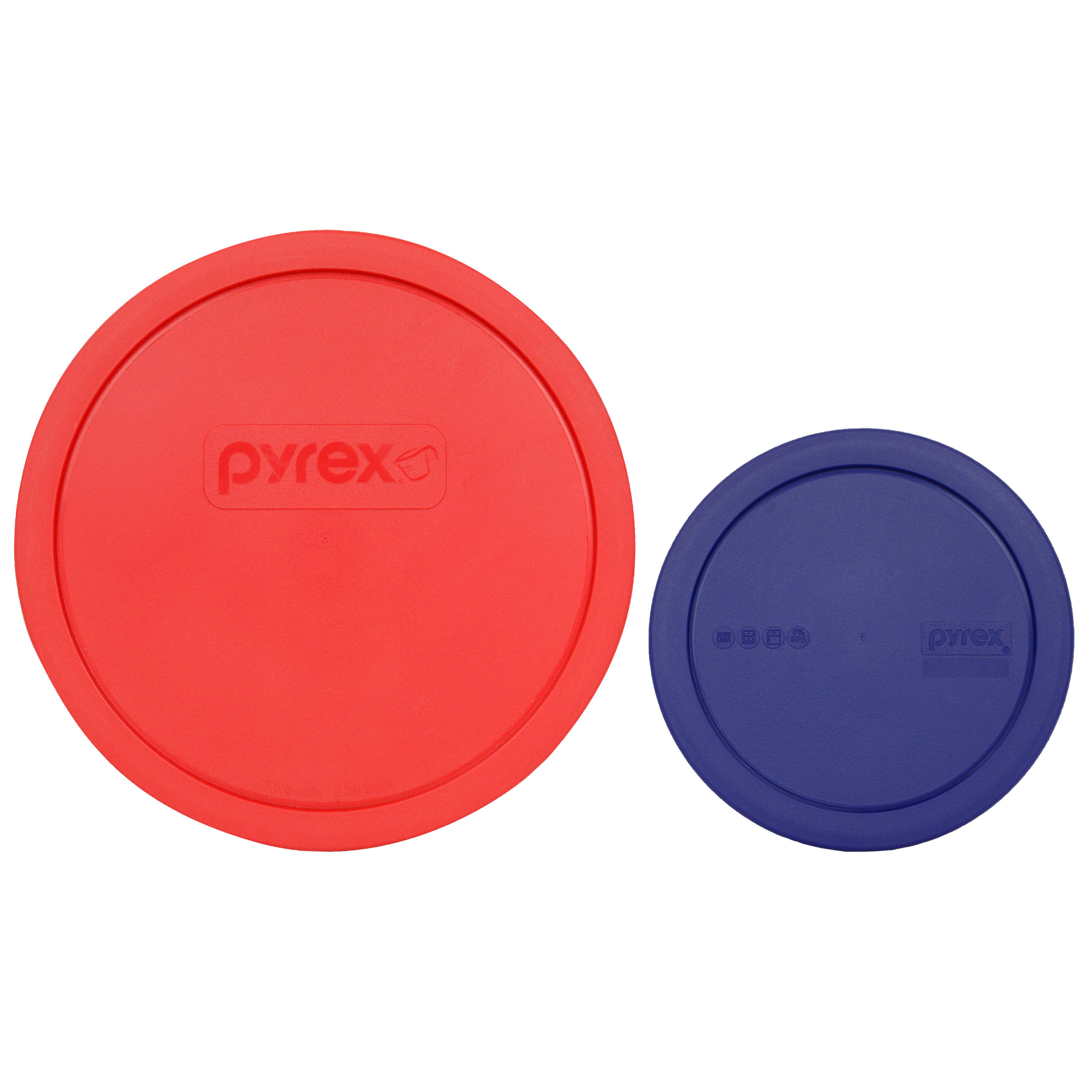 Pyrex Lab Cover And Bottom Pyrex 325-PC Red 2.5qt and 322-PC Blue 1qt Plastic Replacement Lid ...