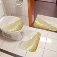 thumbnail image 4 of Yellow Coastal Wave Bath Mat 3 Piece Bathroom Rug Set, Summer Modern Ocean Beach Non Slip Bath Rug Contour Mat and Toilet Lid Cover, Absorbent Shower Mats Soft Bath Rugs and Mats Sets, 4 of 8