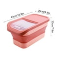 thumbnail image 6 of Linnome Large Airtight Dog Food Storage Container with Wheels & Hinged Lid, Foldable Pet Food Bin for 12-15kg Dry Kibble, Easy-Moving Animal Feed Organizer, 6 of 6