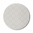 thumbnail image 1 of Abstract Mouse Pad for Computers, Contemporary Geometric Shapes Diamond Rhombus Forms Symmetric Interior Design, Round Non-Slip Thick Rubber Modern Mousepad, 8" Round, Rose and White, by Ambesonne, 1 of 2