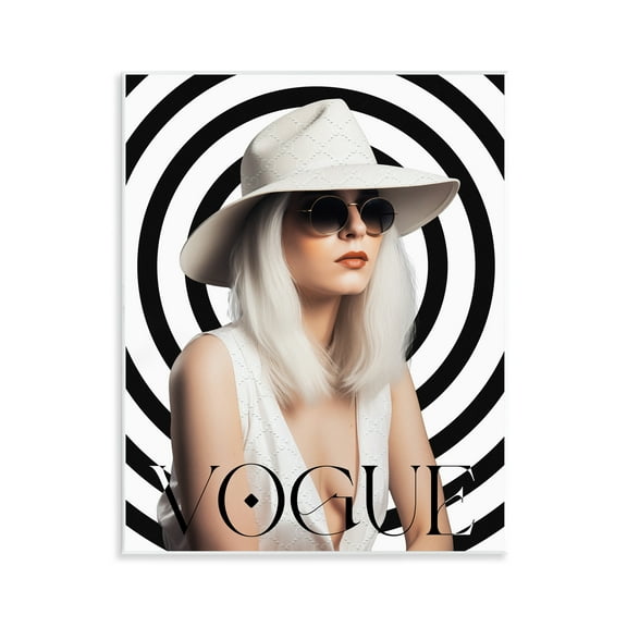 Stupell Industries Mod Girl Portrait Fashion Painting Unframed Art Print Wall Art, 11 x 14