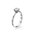thumbnail image 3 of D-F VS 6.00MM Moissanite Engagement Ring (0.68 ct Moissanite Weight, 0.75 ct dew) Thin Band Classic 14K Gold, 3 of 3