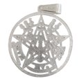 thumbnail image 2 of JOYARIS Enorme Dije Medalla Tetragramaton Pentagrama Plata Ley 925 DM-0000134, 2 of 3
