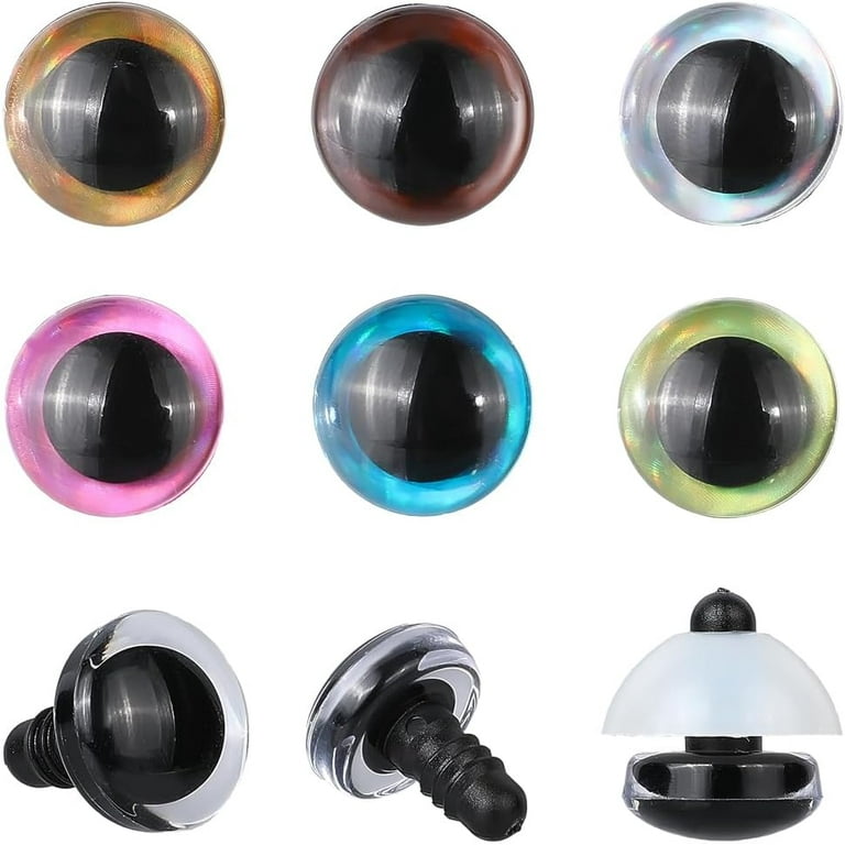24 Sets 6 Colors Plastic Eyes 18mm Craft Amigurumi Safety Eyes