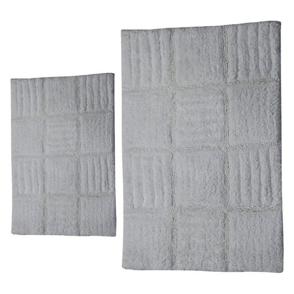 Elegance Collection Chakkar Board Bath Rug - Set of 2
