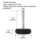 thumbnail image 5 of Uxcell M8 x 50 x 40mm Pies Niveladores Ajustables para Muebles, Protector de Piso para Patas de Mesa 2pcs, 5 of 5