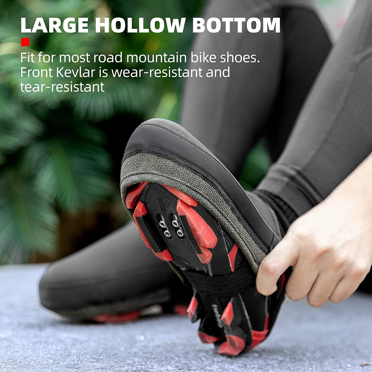 ZMLEVE Cycling Shoe Toe Covers Cold Weather Bike Overshoes Thermal Bicycle Shoe Toe Protector Cover Kevlar for Men Women