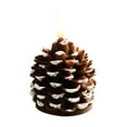 thumbnail image 2 of Wooowa Flameless Candles, Battery Operated Flickering Wick Real Wax Pine Cone Candles for Holiday Indoor Decoration, 2 of 8