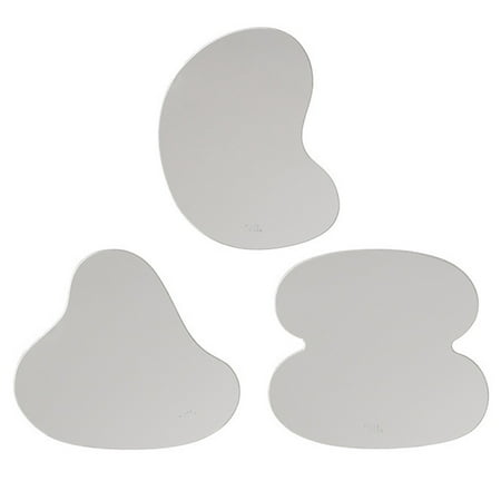 

Mirror Coaster Irregular Plastic: 3PCS Cup Mat Kitchen Drink Coaster Tea Cup Pad