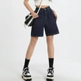 thumbnail image 5 of EMMIOL Women's Denim Shorts Baggy Jean Shorts with Mid Waist Y2K Streetwear Summer Long Shorts, 5 of 6