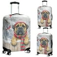 thumbnail image 2 of Playful Bullmastiff Welcomes Winter Snowy Day with Cardinal Bird Travel Luggage Cover Dog Lover Suitcase Dust Protective Decor - 2017, 2 of 5