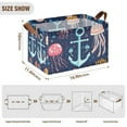 thumbnail image 7 of Yayeee Foldable Storage Basket for Shelves with Handles Waterproof Cloth Bins, Blue Anchor, 7 of 7