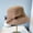 Khaki, variant on Australian Wool Felt Hat Autumn And Winter European And American Retro Lady Hat Art Bow Basin Hat Fashion