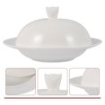 thumbnail image 3 of EIMELI Ceramic Dinner Plate Round White 1Set 20x7.9x4.3in, 3 of 8