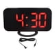 thumbnail image 1 of Reloj con espejo digital Regulable Puerto de cargador USB dual Reloj despertador electrónico LED con función de repetición para dormitorio Oficina Cuerpo negro Fuente roja, 1 of 14