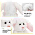 thumbnail image 6 of Bunny Stuffed Animal, Light up White Bunny Soft Plush Toy LED Rabbit Lop Ear Night Light Stuffed Animals Easter Birthday Easter Festival Gift for Kids Toddlers, 8'', 6 of 6