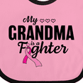 thumbnail image 4 of Inktastic Breast Cancer Awareness My Grandma is a Fighter Boys or Girls Baby Bib, 4 of 4