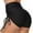 Black, variant on Women's High Waisted Stretchy Summer Shorts Yoga Sports Ruched Lifting Workout Running Leggings Trendy Casual Shorts S-2XL