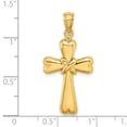 thumbnail image 3 of FJC Finejewelers 14k Yellow Gold Cross with X Center Heart Tip Frame Charm, 3 of 4
