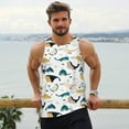 thumbnail image 6 of KLL Cute Whale Print Men's Muscle Gym Workout Stringer Tank Tops Bodybuilding Fitness T-Shirts Tank Tops Men-3X-Large, 6 of 7