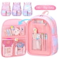 thumbnail image 2 of student schoolbag girls' cute backpack large capacity side open backpack schoolbag children primary school students., 2 of 5