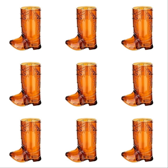 12 Pcs Mini Cowboy Boot Shot Glasses - Western Cowboy Mugs for Cowgirl Theme Party Decorations, Birthday, and Parties