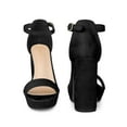 thumbnail image 5 of Perphy Platform Ankle Strap Open Toe Block Heel Sandals for Women Black 7, 5 of 6