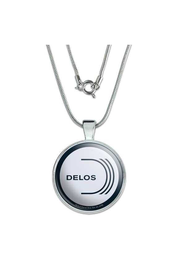 Westworld Delos Logo 1" Pendant with Sterling Silver Plated Chain