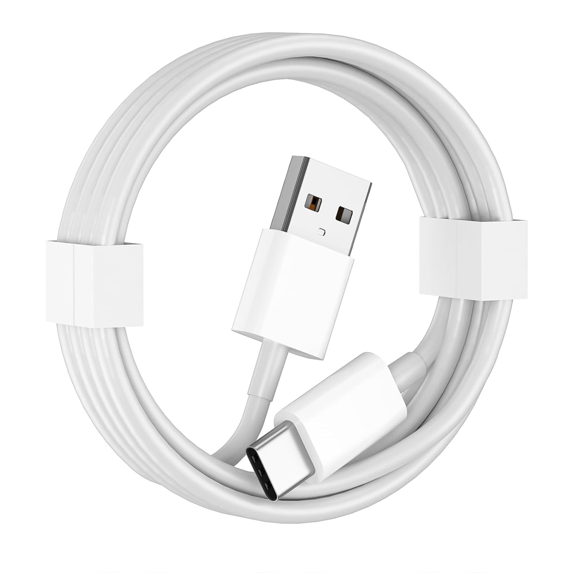 3.3FT USB to USB C Cable for iPhone 15/16/17 Series, Type-C Car Charger with 3A Fast Charging for iPad, Samsung Galaxy S25/S24, USB-A to USB-C Cable - White