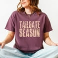 thumbnail image 2 of Tailgate Season Block Distressed - Women's Garment Dyed Graphic T-Shirt, 2 of 15