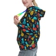 thumbnail image 2 of Honeii Colorful Pineapple Pattern Womens Oversized Hoodies Long Sleeve Sweatshirts Pullover Fall Outfits with Pocket-XX-Large, 2 of 7
