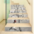 thumbnail image 3 of 6Pcs Bird Flower Tile Floor Stair Sticker Bathroom Kitchen Decor Waterproof Mural Decals Adhesive Art Wallpaper, 3 of 9