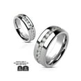 thumbnail image 3 of His and Hers Stainless Steel 3.10 Ct Cz Bridal Set and Men's Eternity Wedding Band Women's Size 08 Men's 08mm Size 10, 3 of 6