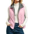 thumbnail image 2 of LUVDA Women's Quilted Puffer Vest with Fleece Collar - Sleeveless Zip Up Warm Jacket for Casual Fall Winter Layering, 2 of 6