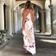 thumbnail image 4 of Vestido largo de playa a la moda para mujer, caftán estampado, largo con cuello en V, sin mangas, sin espalda, vestido camisero Pompotops  ghjkhdj6780, 4 of 9