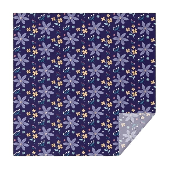 42x42 Inch Waterproof Square Tablecloth, Thickened Polyester Table Cover for Dining & Parties, Floral Print