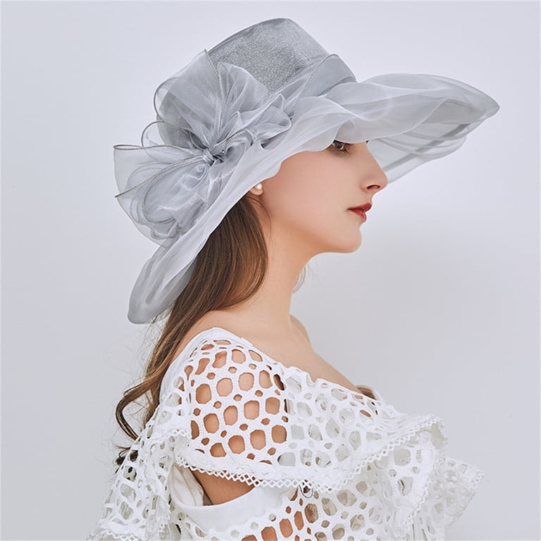 Wide Brim Derby Hats For Women Ladies Hats For Church Tea  display picture 3